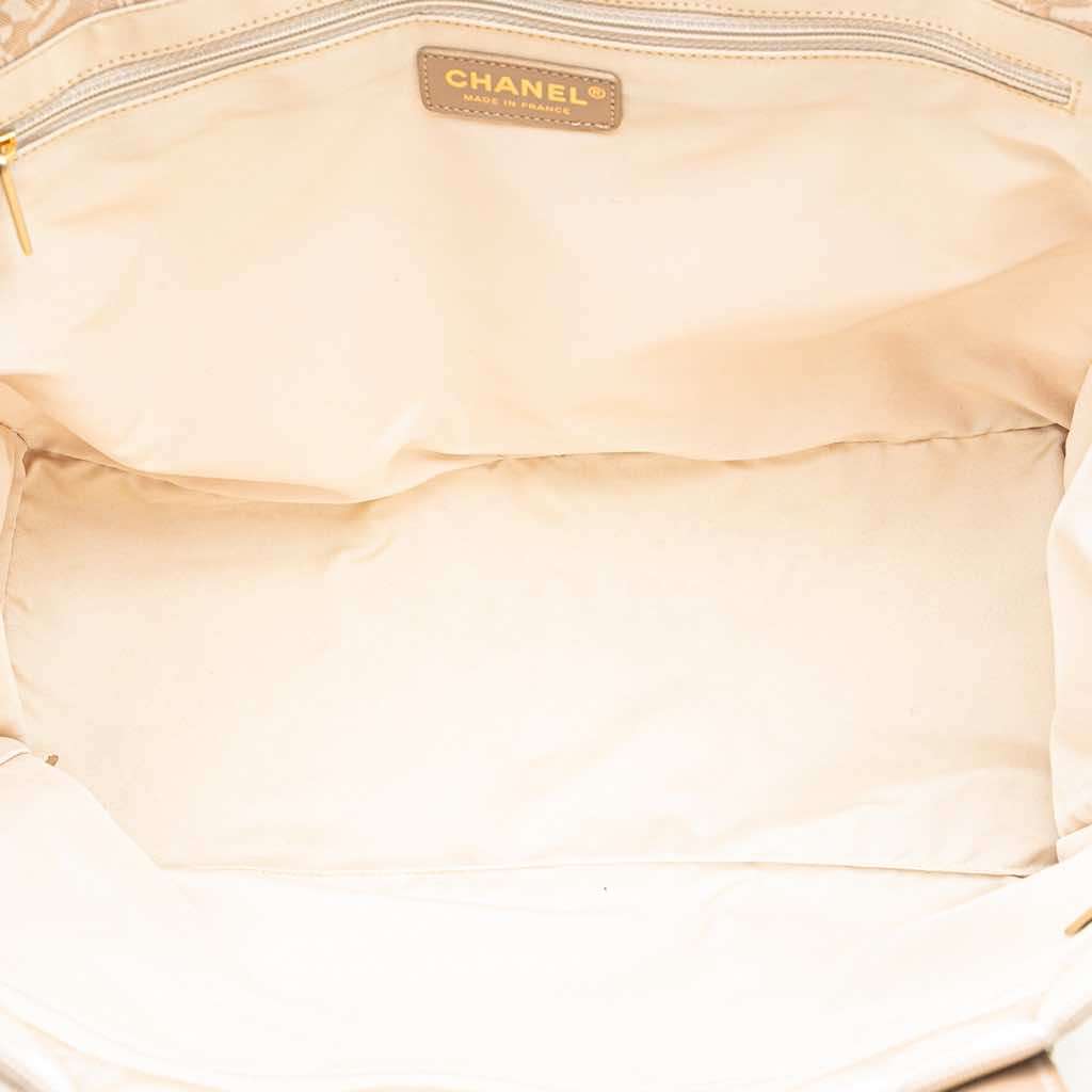 Chanel New Travel Line Nylon Tote Brown Good - Model View