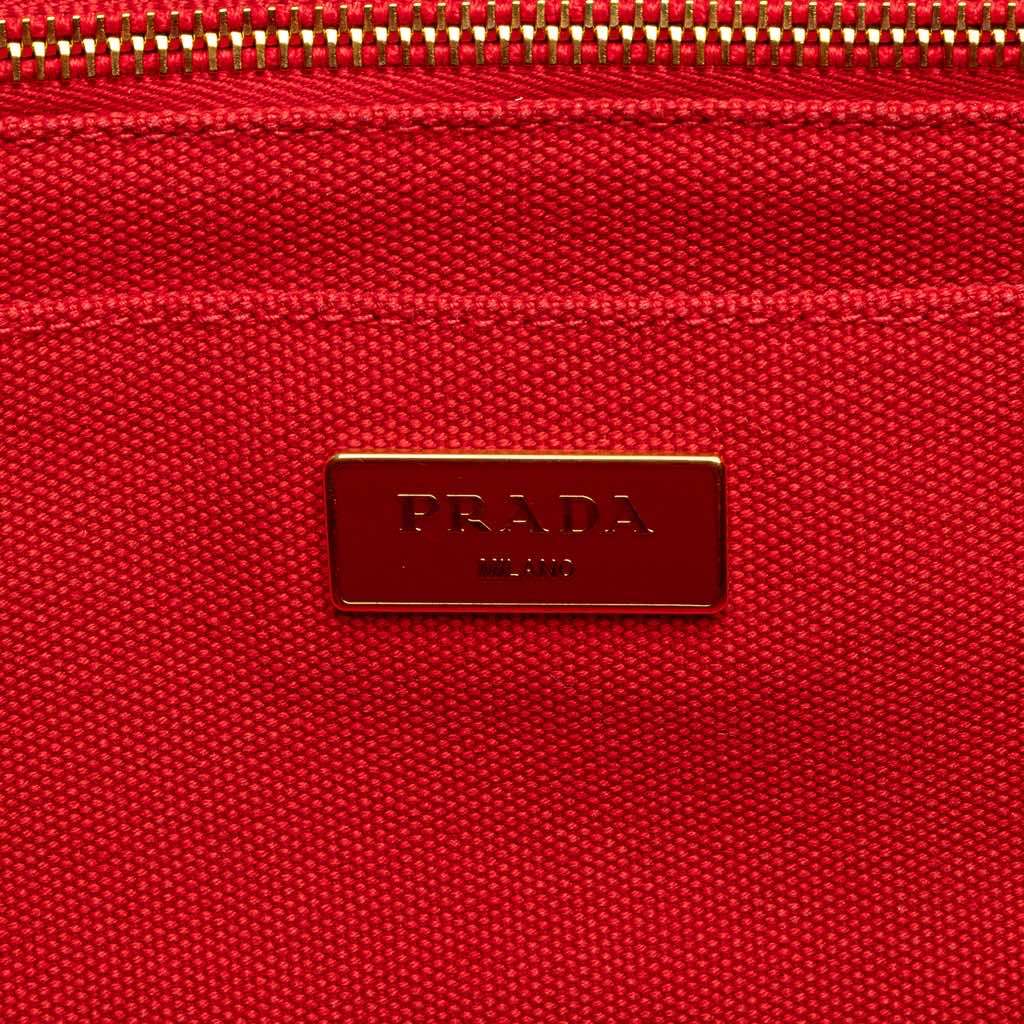Prada Canvas Canapa Bijoux Satchel Red Good condition - Box View