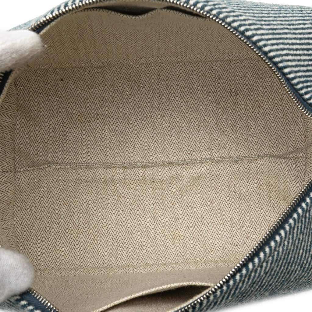 Hermès Small Wool Bride A Brac H Natte Case Blue Good condition - Model View