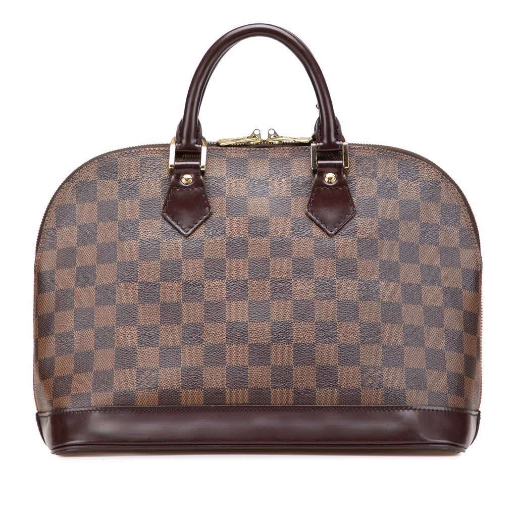 Louis Vuitton Damier Ebene Alma MM Brown Canvas Very good - Front View