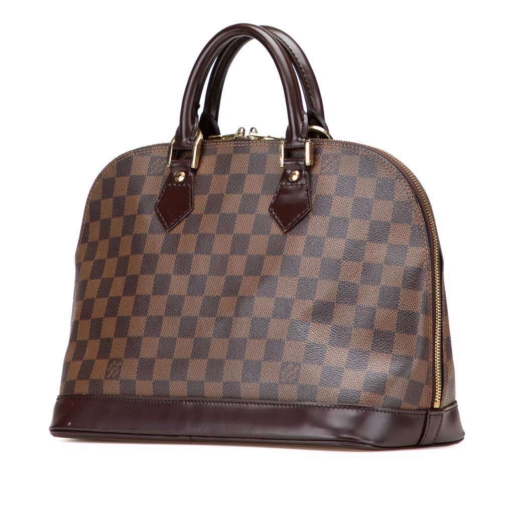 Louis Vuitton Damier Ebene Alma MM Brown Canvas Very good - Back View