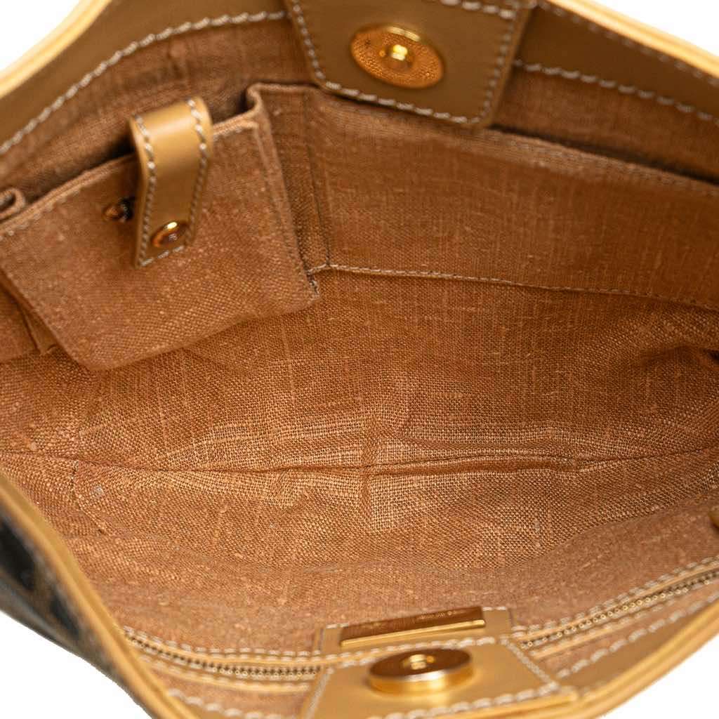 Fendi Zucca Canvas Hobo Brown Good - Model View
