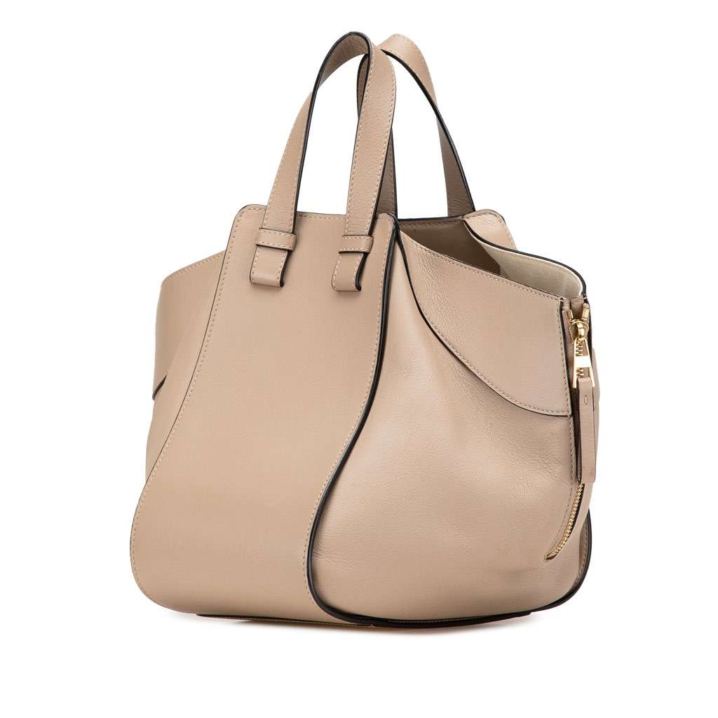 Loewe Small Leather Hammock Bag Brown Leather Good - Back View