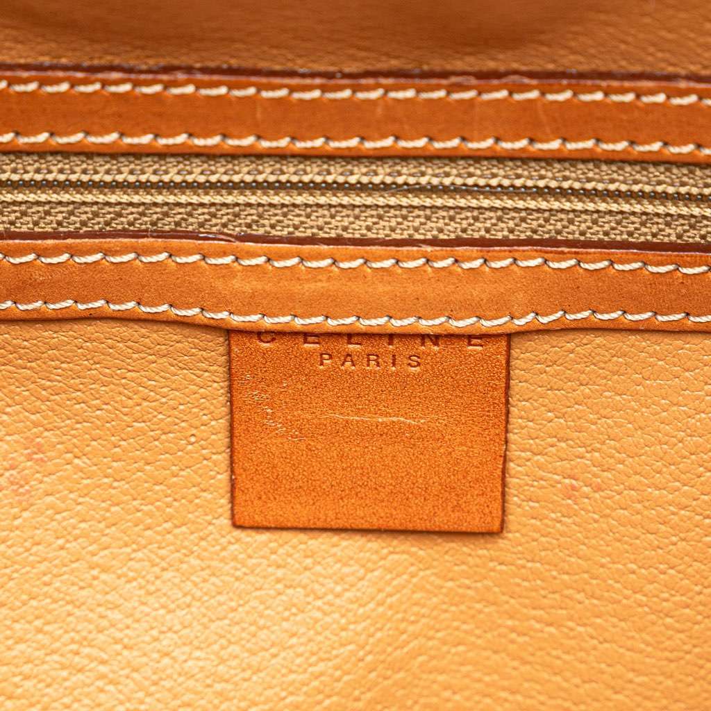 Celine Macadam Coated Canvas Handbag Brown Canvas Good - Box View