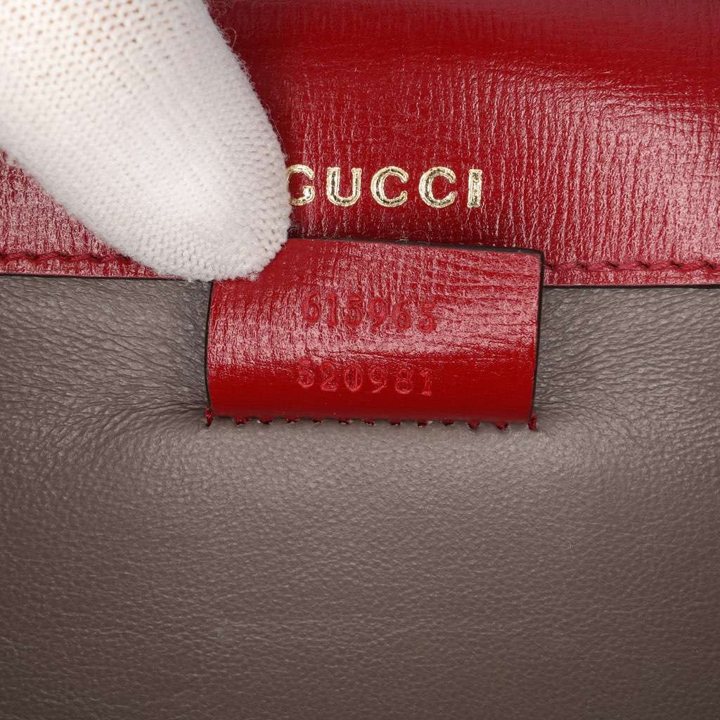 Gucci Mini Leather Sylvie 1969 Crossbody Red Leather Good - Box View
