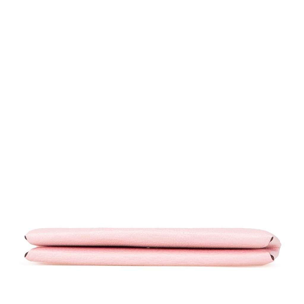 Hermès Chevre Mysore Calvi Duo Card Holder Pink Leather Good condition - Inside View
