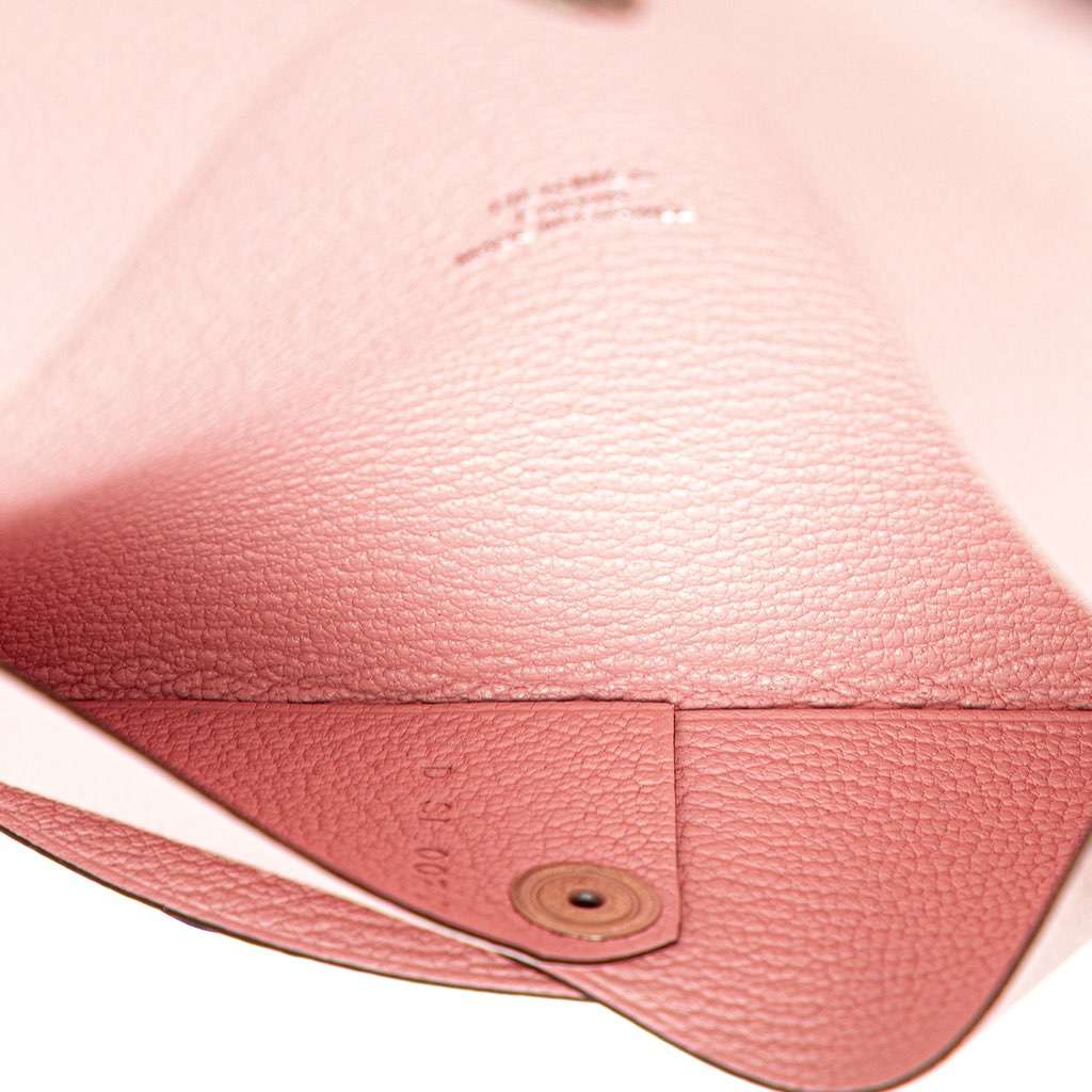 Hermès Chevre Mysore Calvi Duo Card Holder Pink Leather Good condition - Model View