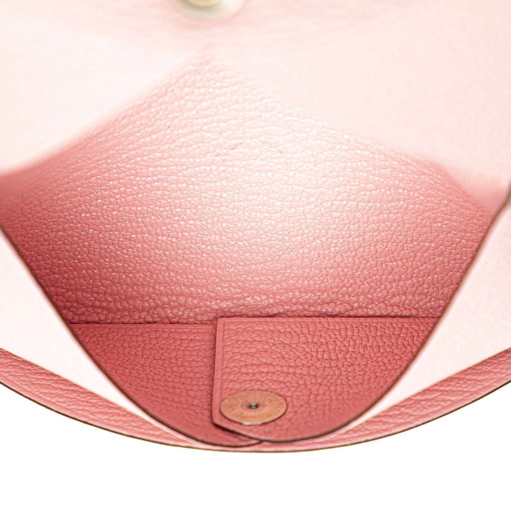 Hermès Chevre Mysore Calvi Duo Card Holder Pink Leather Good condition - Box View