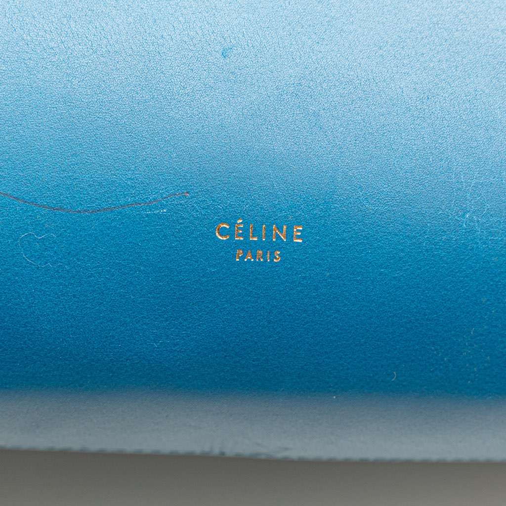 Celine Mini Tricolor Smooth Calfskin Belt Bag Blue Leather Very good - Box View