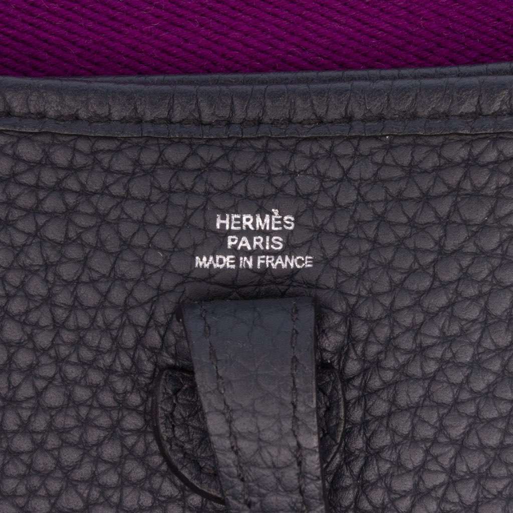 Hermès Clemence Evelyne I TPM Blue Leather Good condition - Box View