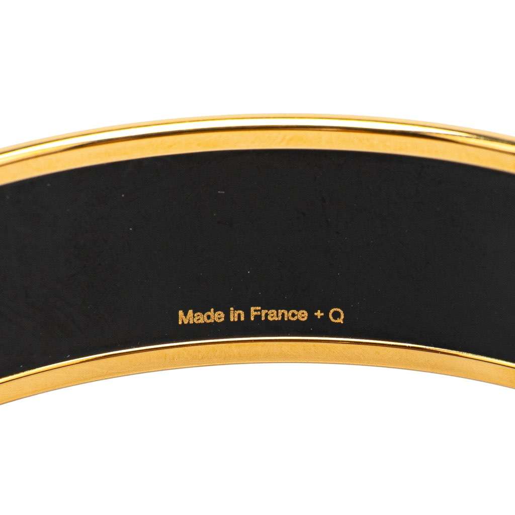 Hermès Wide Balcons du Guadalquivir Enamel Bangle 62 White Good condition - Box View