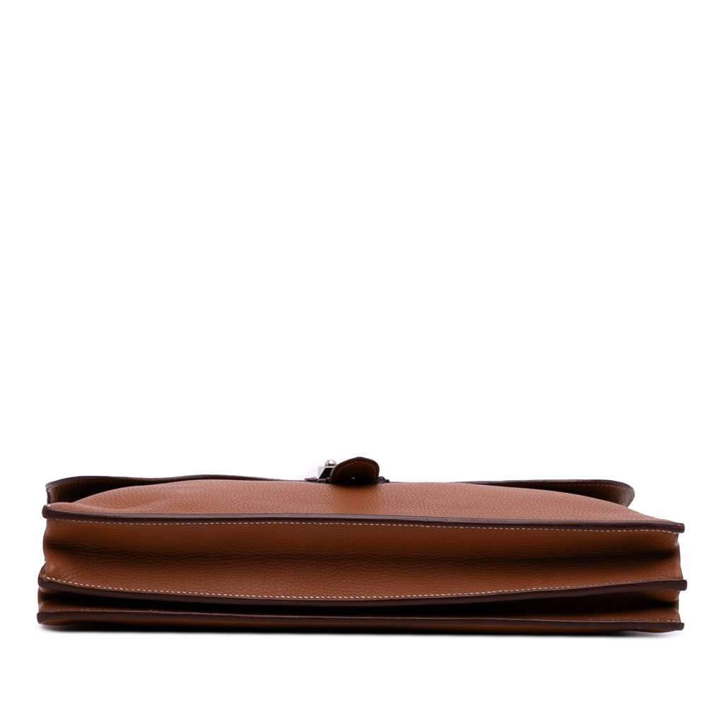 Hermès Togo Sac A Depeches 38 Brown Leather Fair condition - Inside View