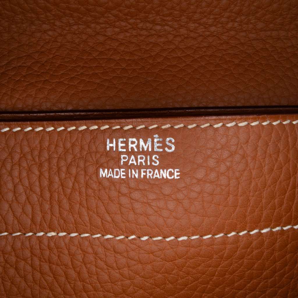 Hermès Togo Sac A Depeches 38 Brown Leather Fair condition - Box View