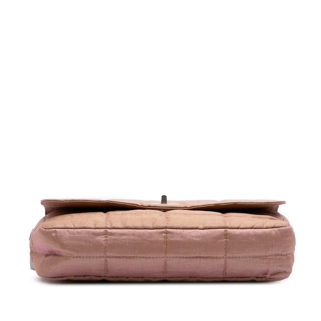 Chanel Quilted Iridescent Nylon Mademoiselle Flap Brown Very good - Inside View