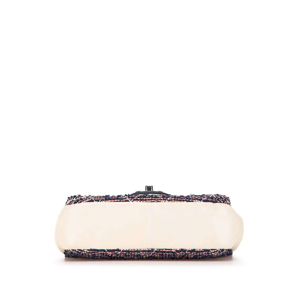 Chanel Mini Rectangular Tweed Single Flap Blue Tweed Very good - Inside View