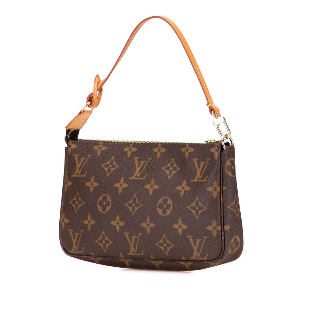 Louis Vuitton Monogram Pochette Accessoires Brown Canvas Good condition - Back View