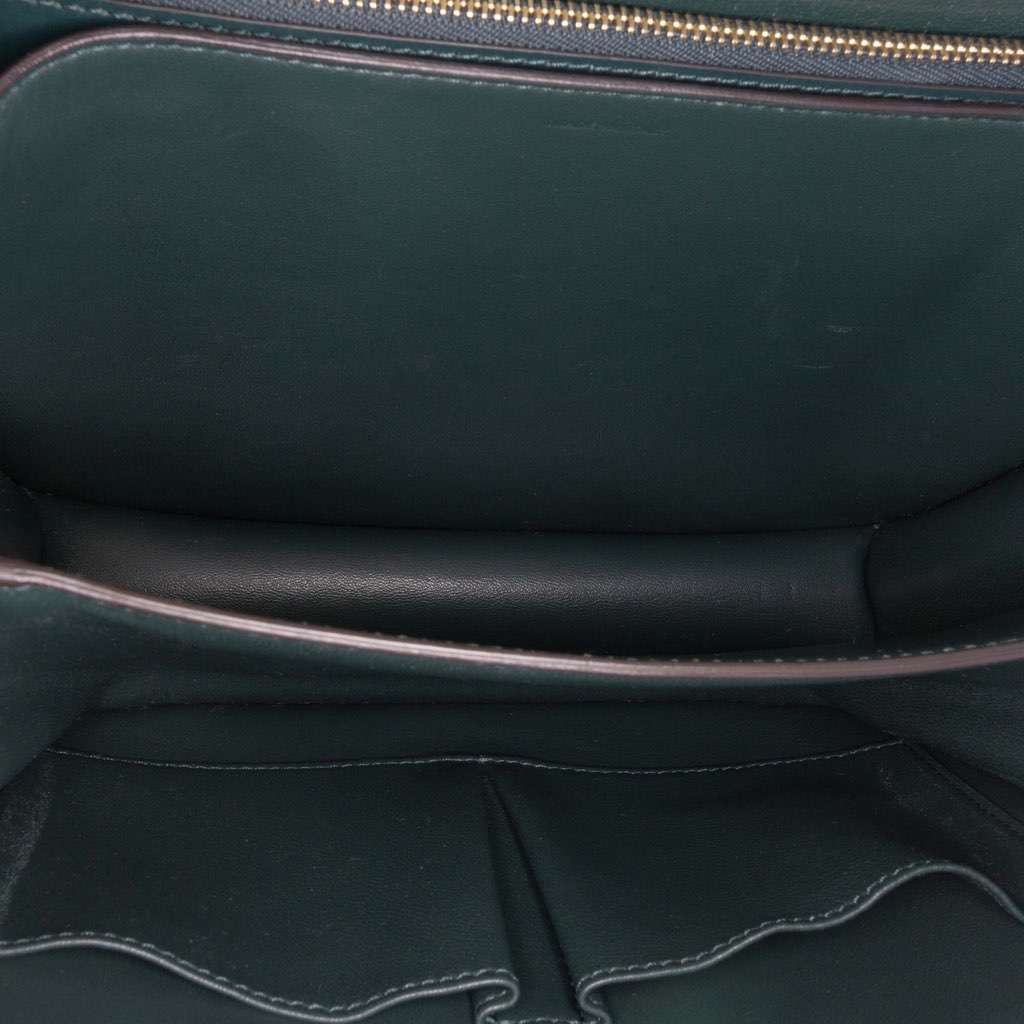 Celine Medium Calfskin Classic Box Green Leather Good - Box View