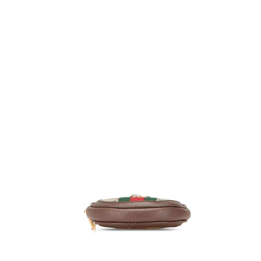 Gucci Mini GG Supreme Ophidia Round Neck Pouch Brown Canvas Very good - Inside View