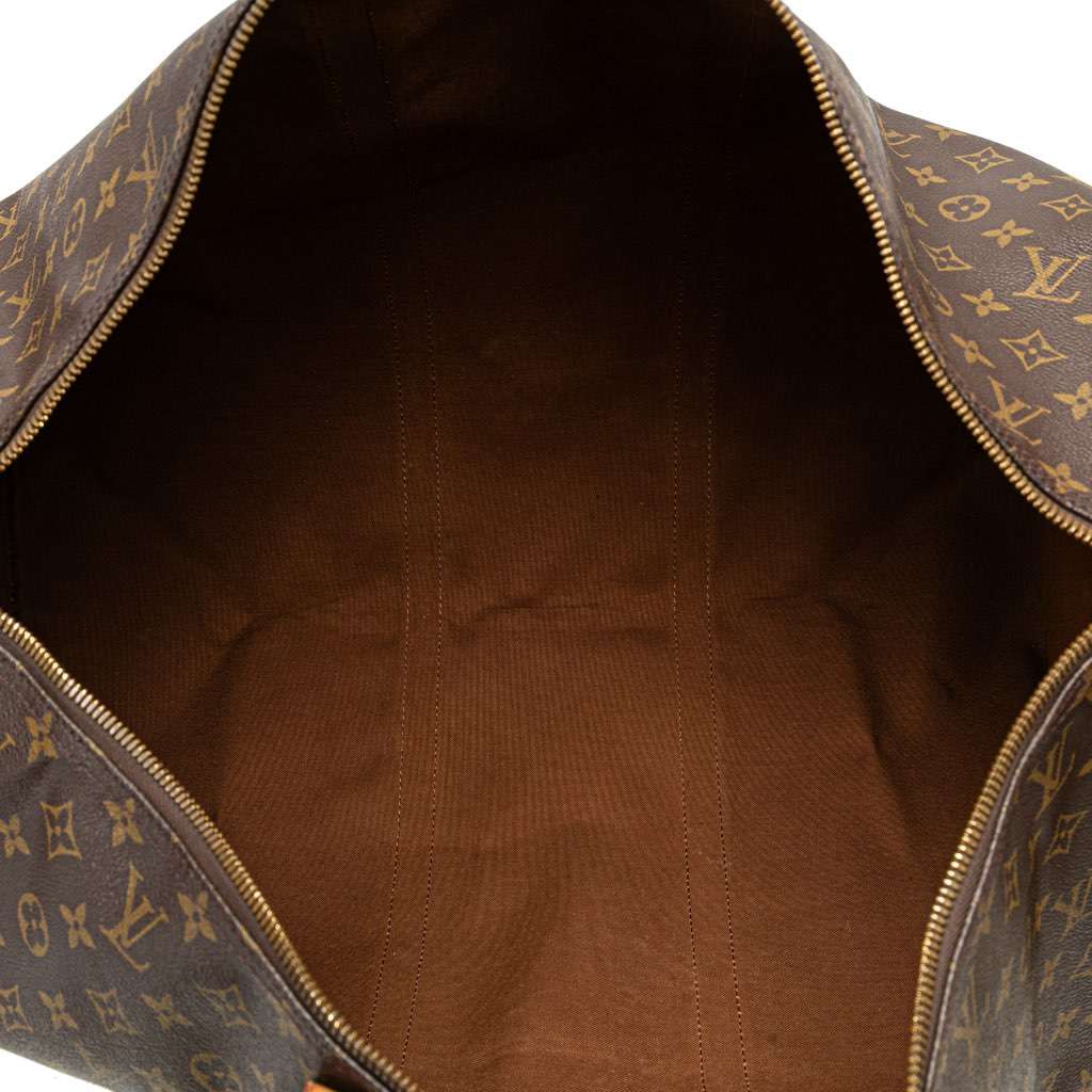Louis Vuitton Monogram Keepall 60 Brown Canvas Good - Model View