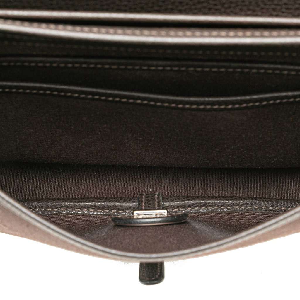 Hermès Vache Liege and Toile Sac Colorado PM Brown Leather Good condition - Model View
