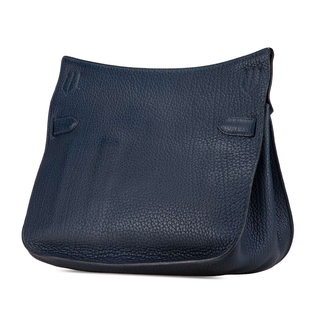 Hermès Fjord Jypsiere 31 Blue Leather Good condition - Back View