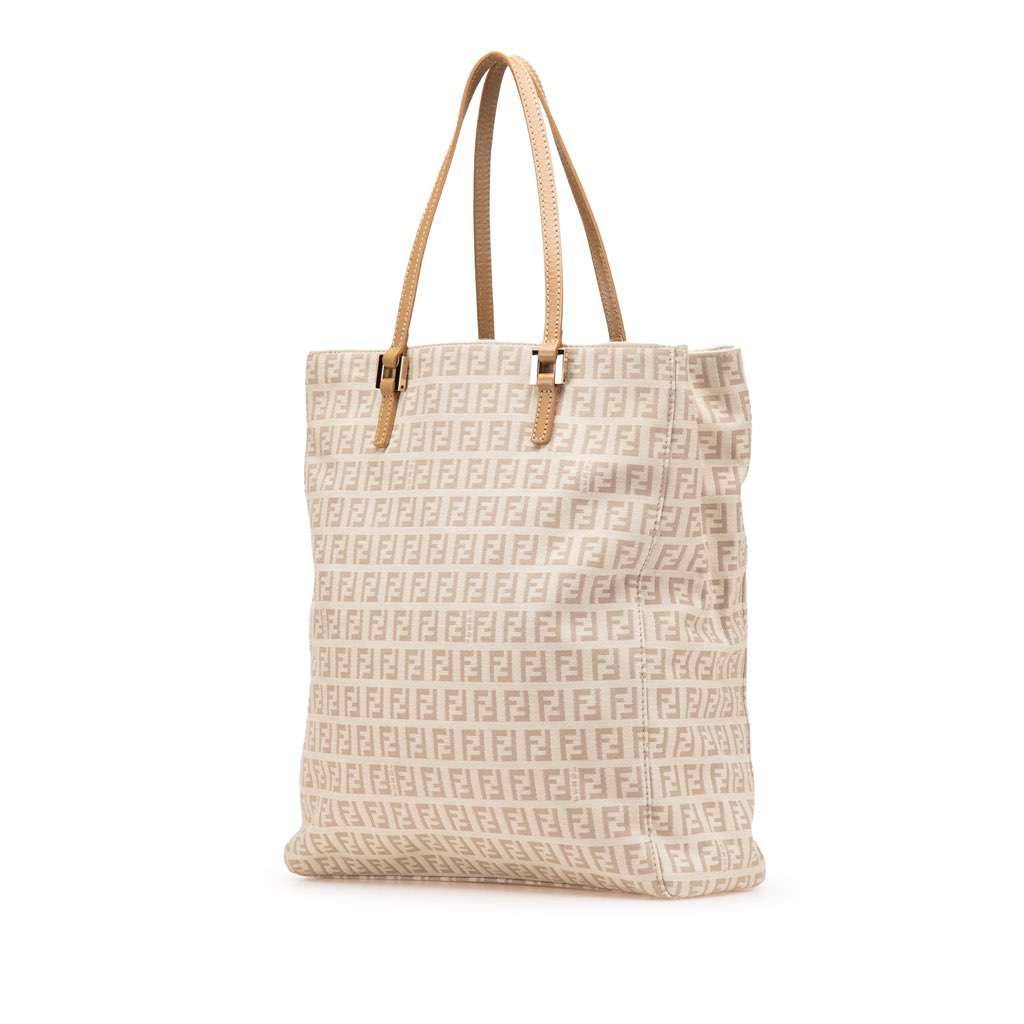 Fendi Zucchino Canvas Tote Brown Canvas Very good - Back View
