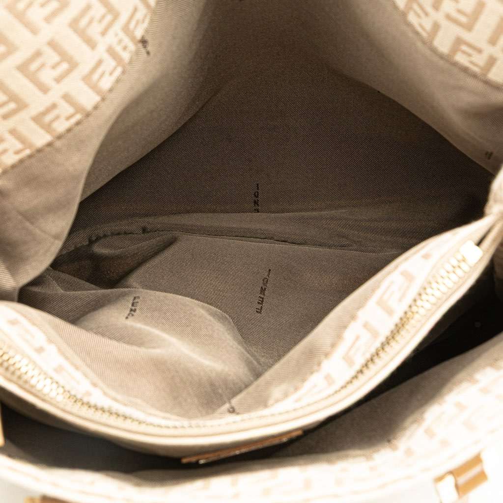 Fendi Zucchino Canvas Tote Brown Canvas Very good - Model View