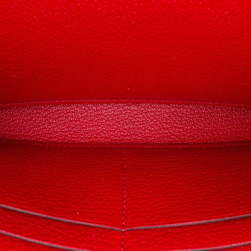Hermès Swift Ghillies Kelly Longue Wallet Red Leather Good condition - Box View