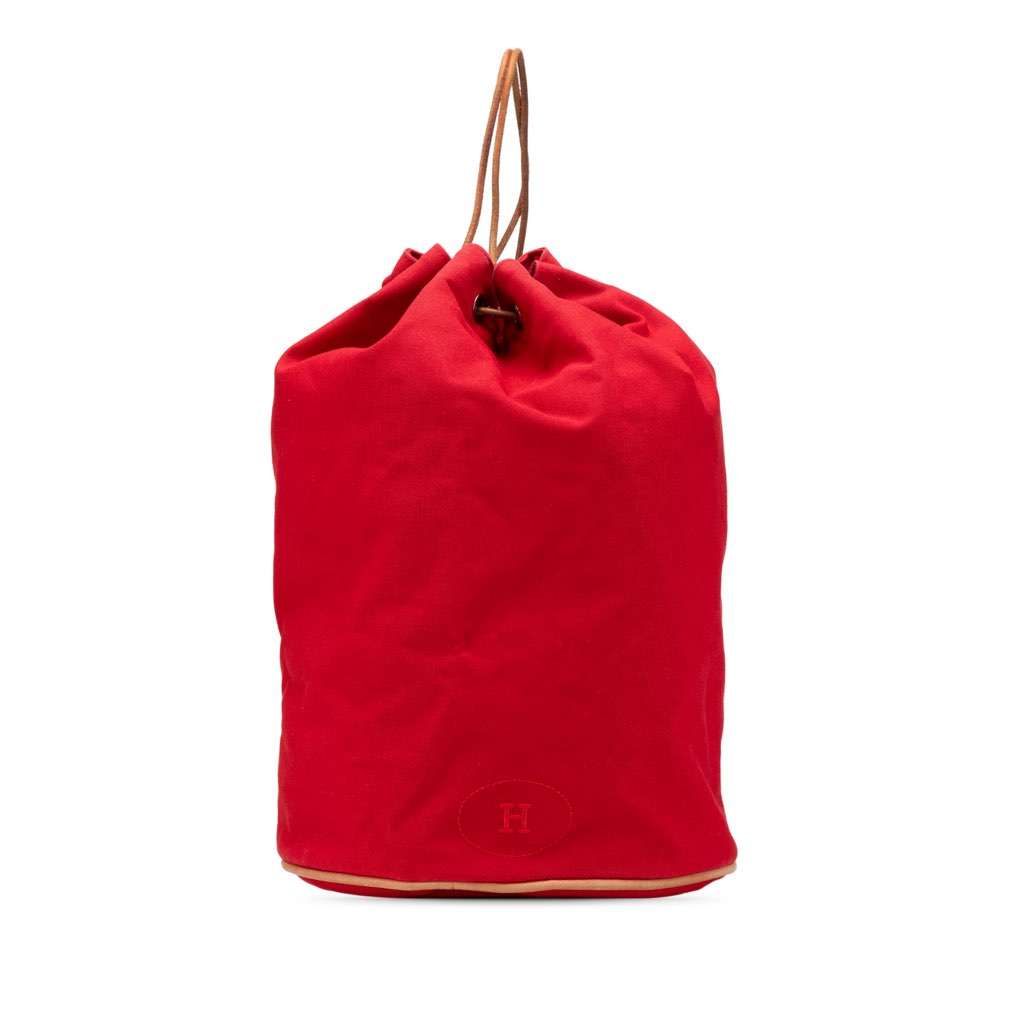 Hermès Toile Polochon Mimile Red Canvas Good condition - Front View