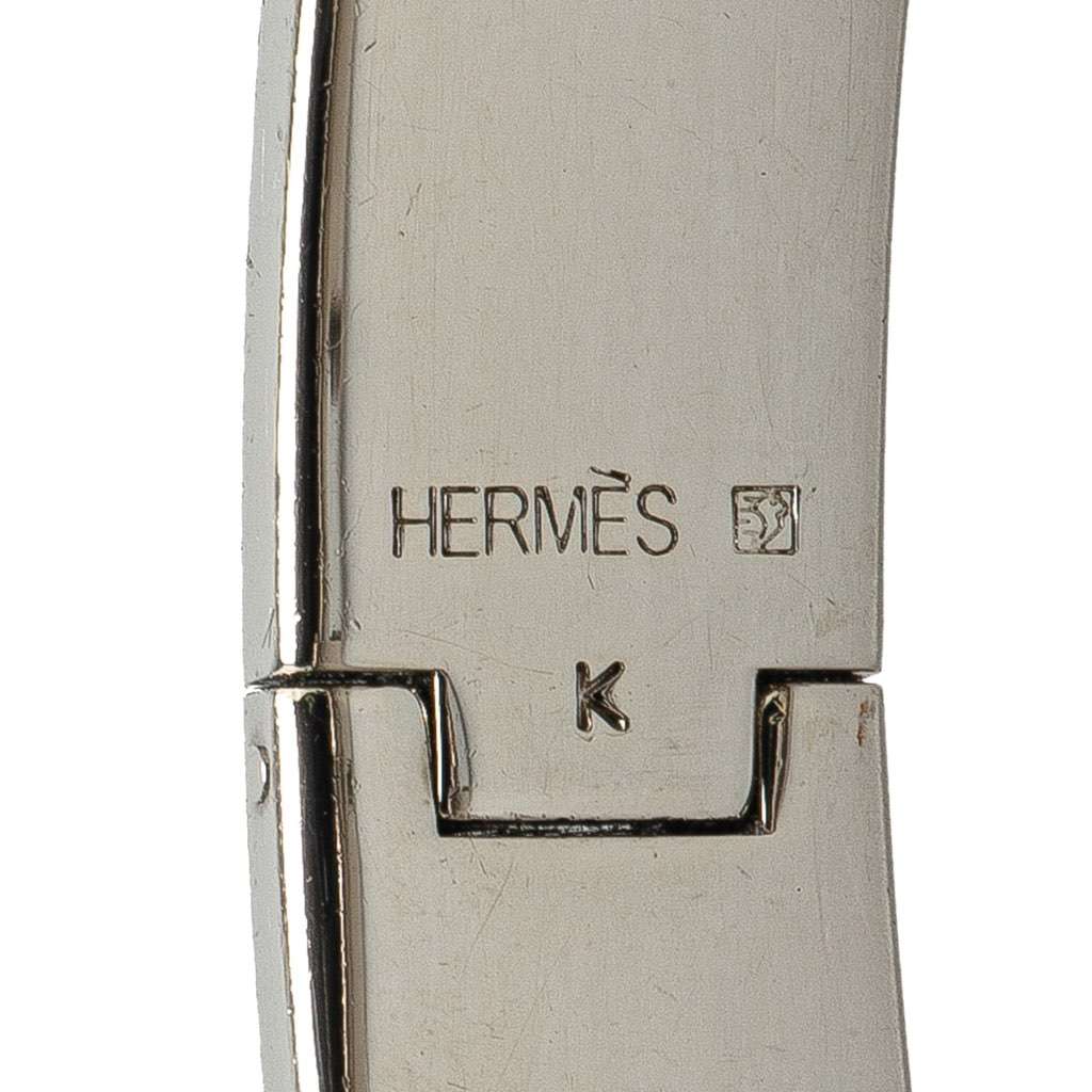 Hermès Narrow Enamel Clic H Bracelet PM Orange Good condition - Model View