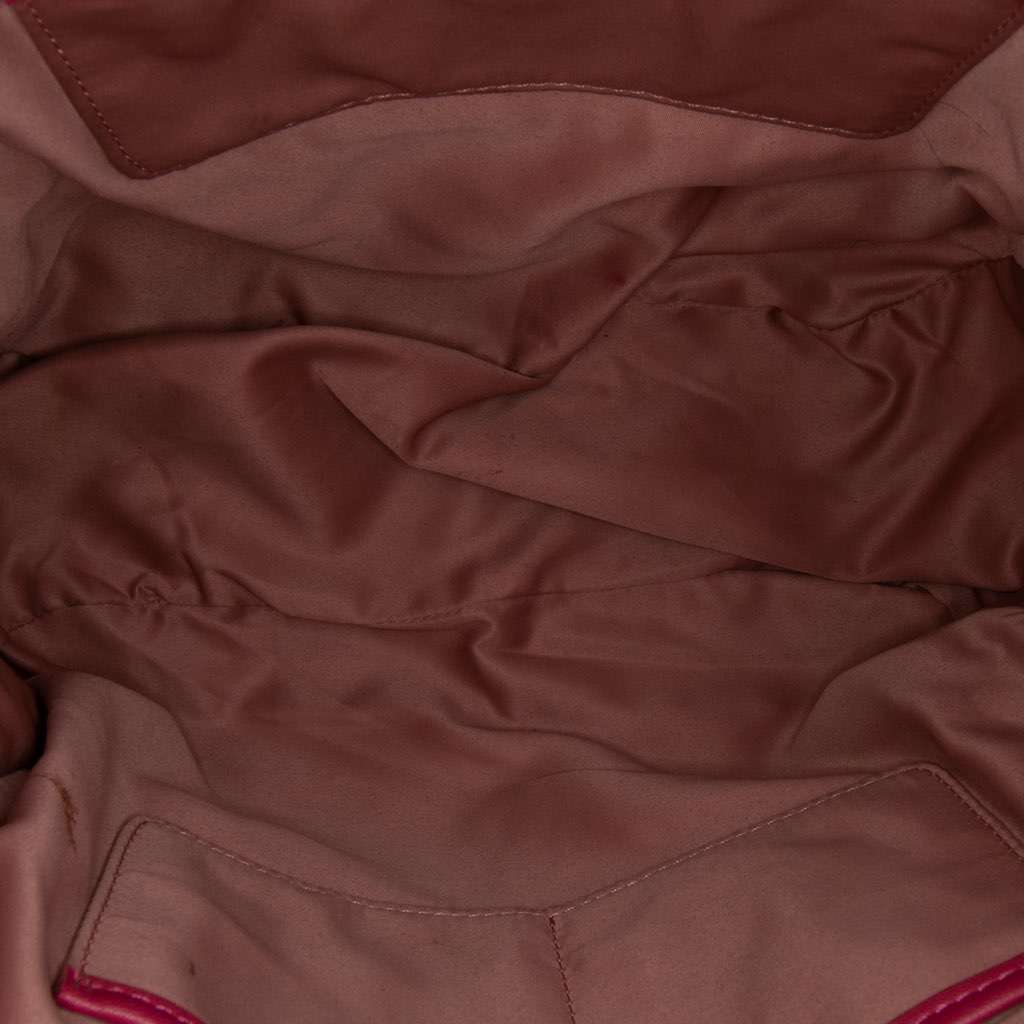 Miu Miu Matelasse Nappa Satchel Pink Leather Good - Model View