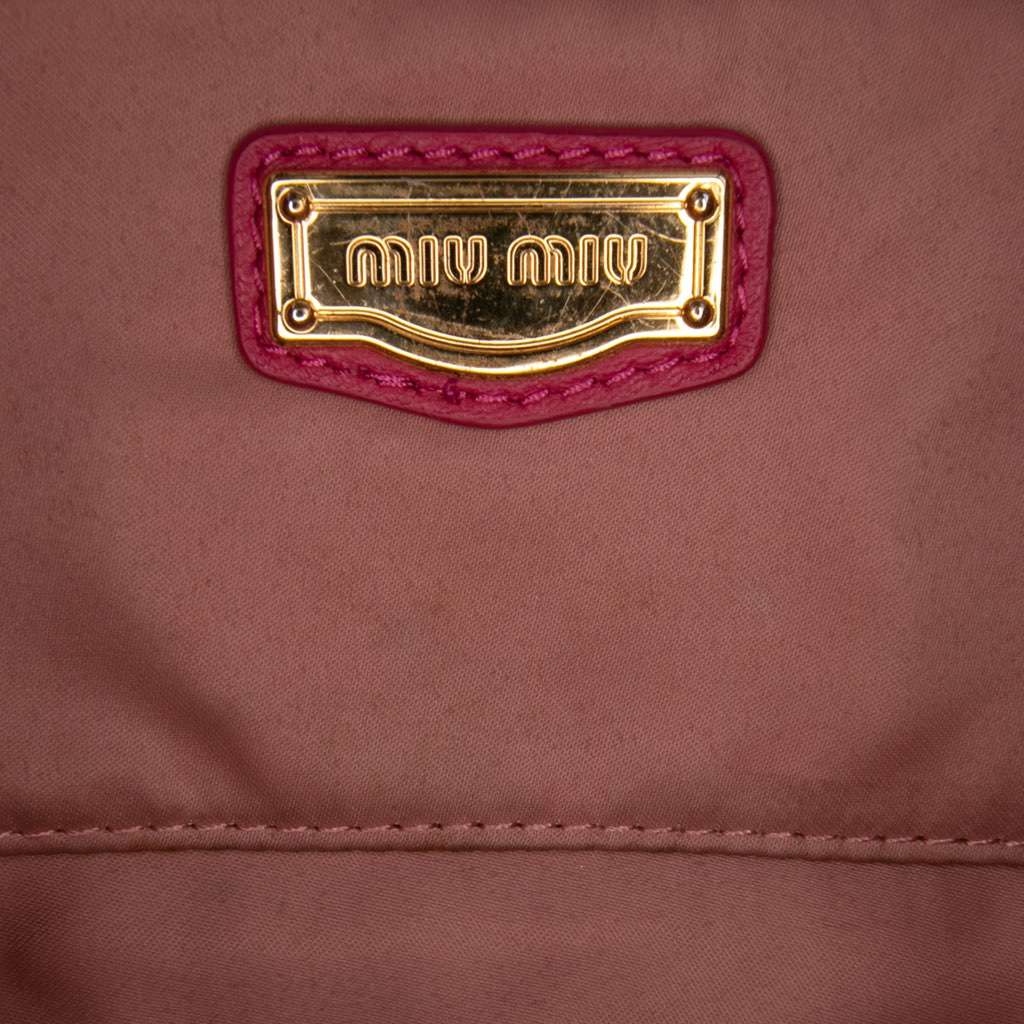 Miu Miu Matelasse Nappa Satchel Pink Leather Good - Box View