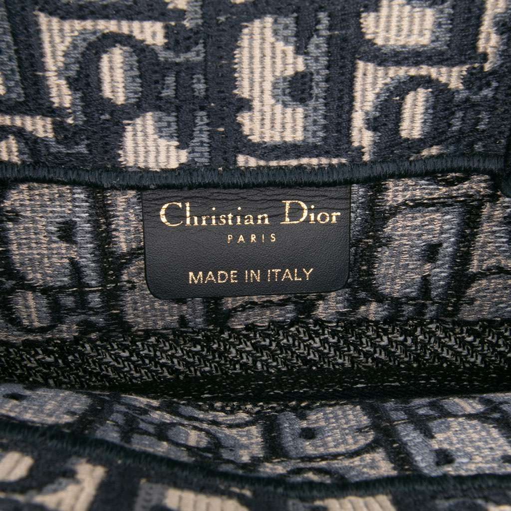 Dior Small Oblique Canvas Book Tote Blue Canvas Good condition - Box View