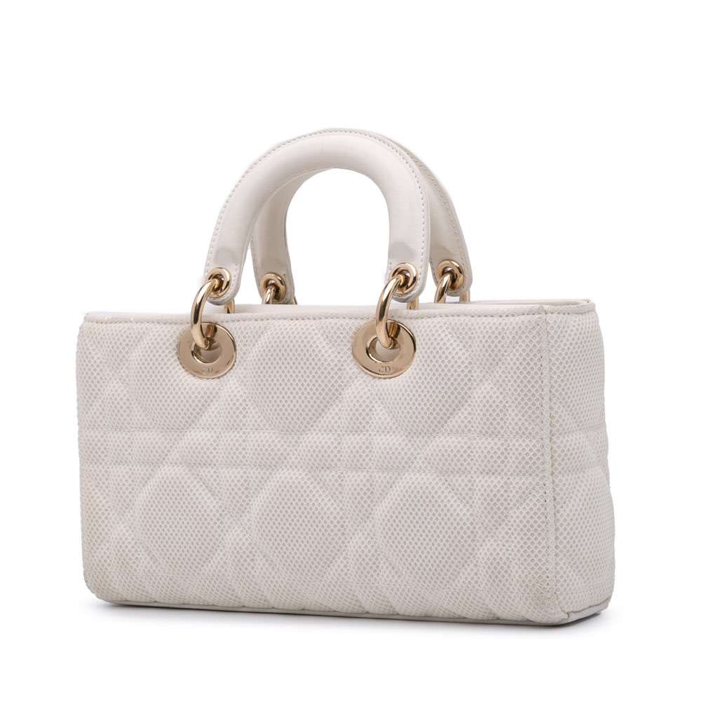 Dior Medium Technical Fabric Macrocannage Lady D Joy White Very good - Back View