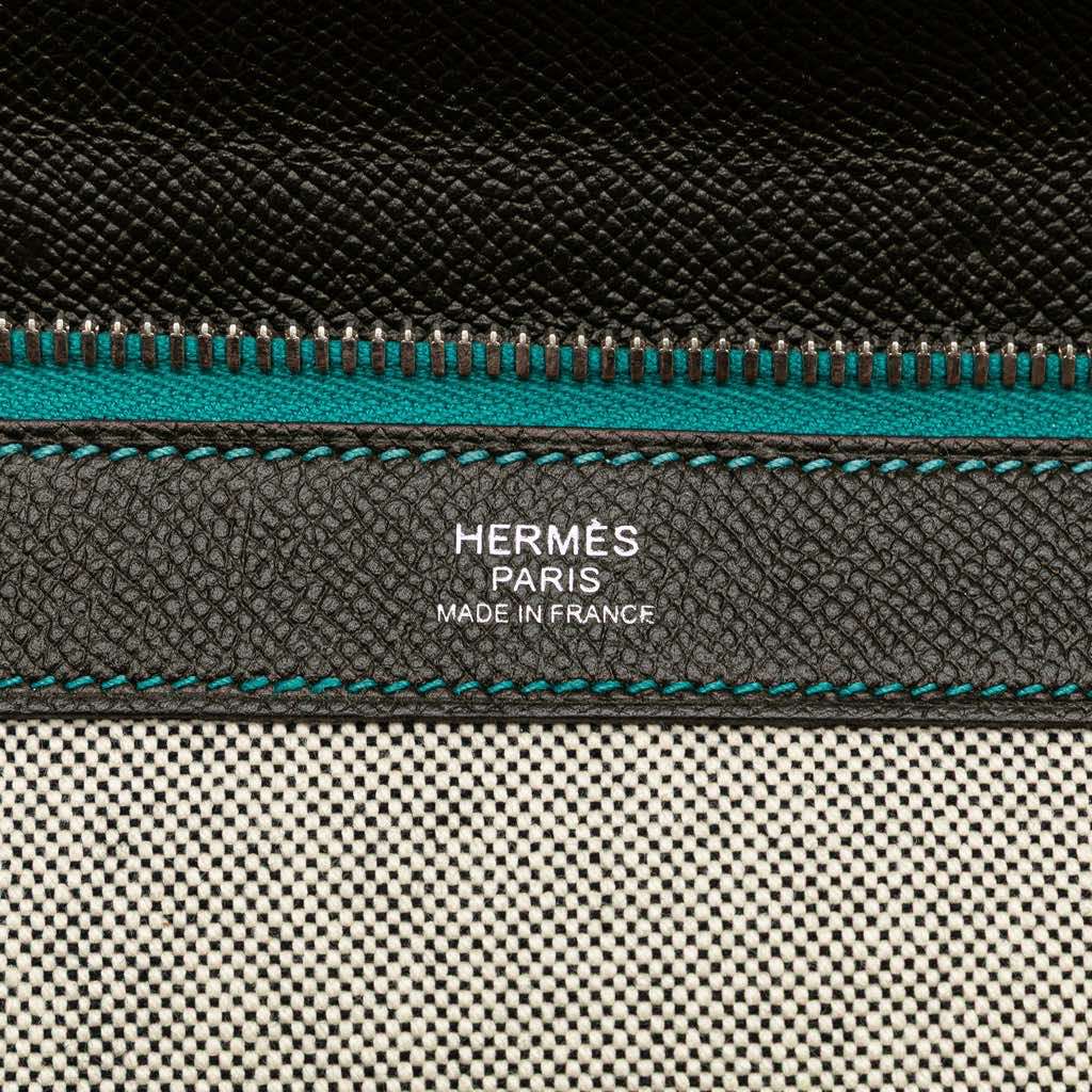 Hermès Epsom Serviette 57 Briefcase Blue Leather Good condition - Box View