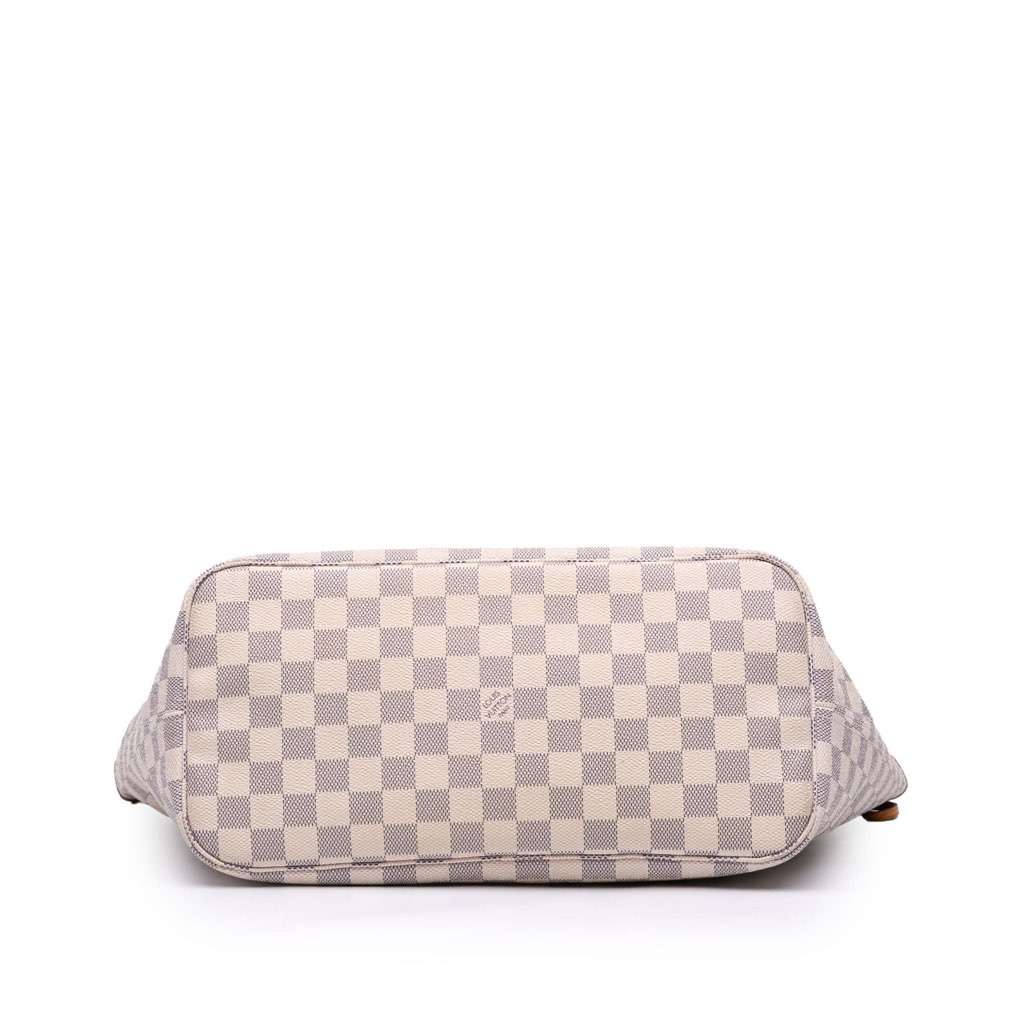Louis Vuitton Damier Azur Neverfull MM White Canvas Good condition - Inside View