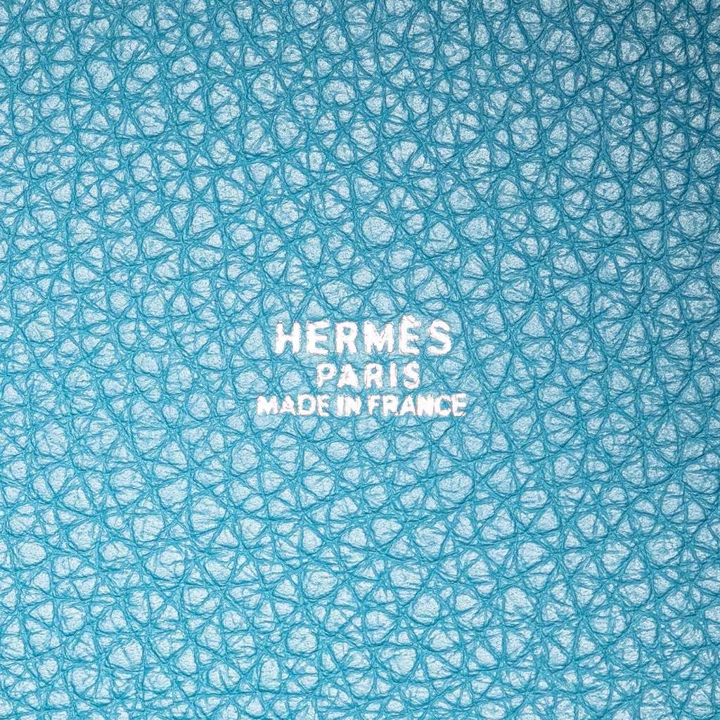 Hermès Clemence Picotin Lock 18 Blue Leather Good condition - Box View