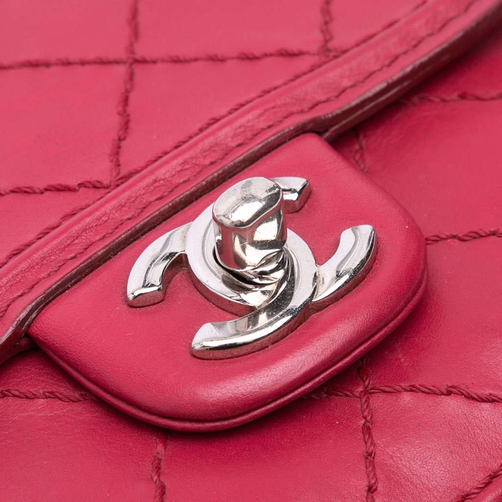 Chanel Mini Stitched Calfskin Citizen Flap Pink Leather Very good - Box View