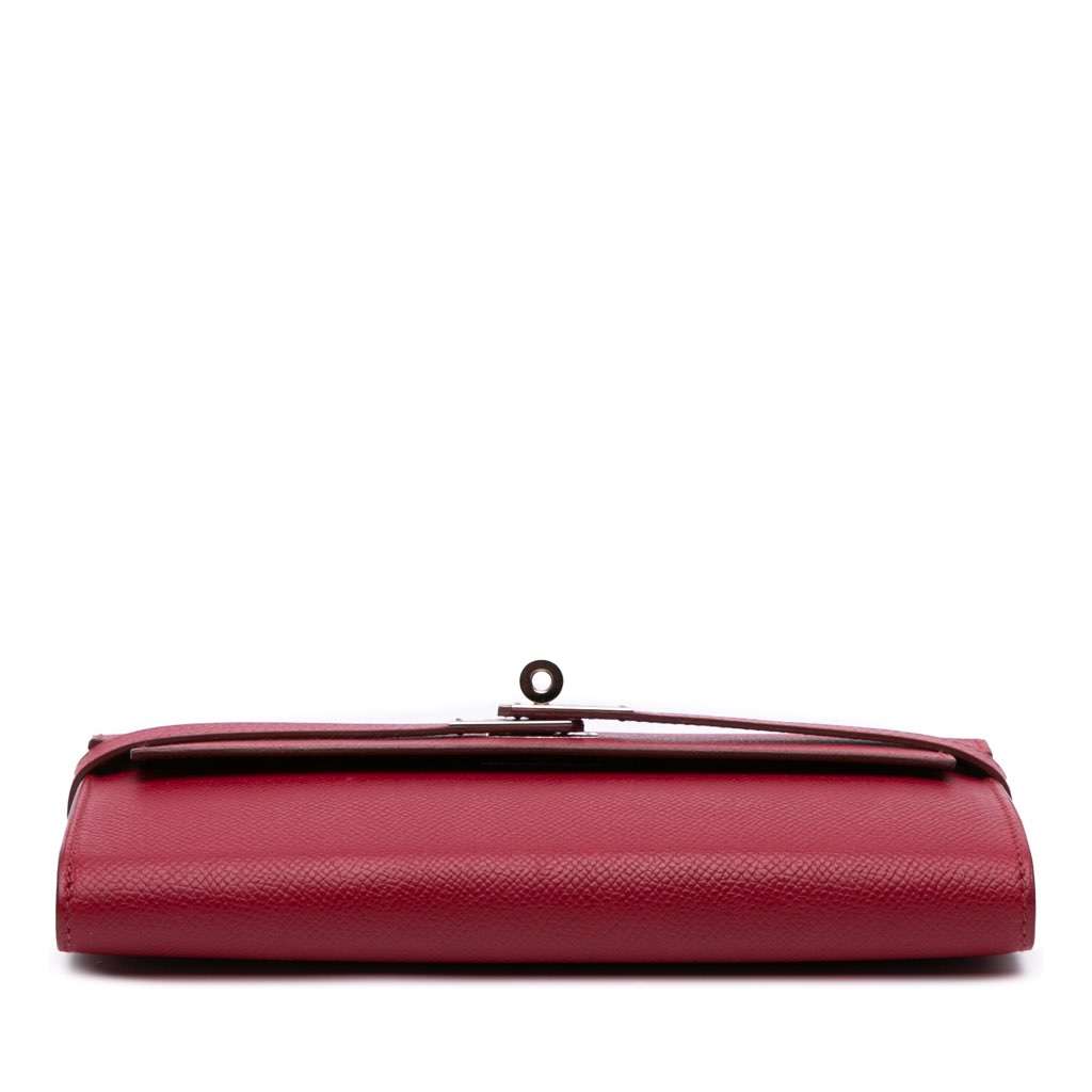 Hermès Epsom Kelly Longue Wallet Red Leather Good condition - Inside View
