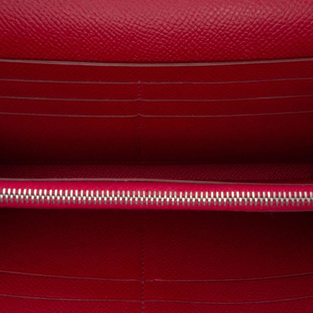 Hermès Epsom Kelly Longue Wallet Red Leather Good condition - Model View