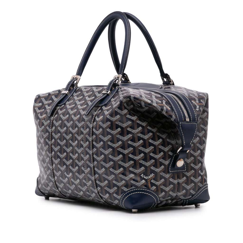 Goyard Goyardine Boeing 30 Blue Canvas Good - Back View