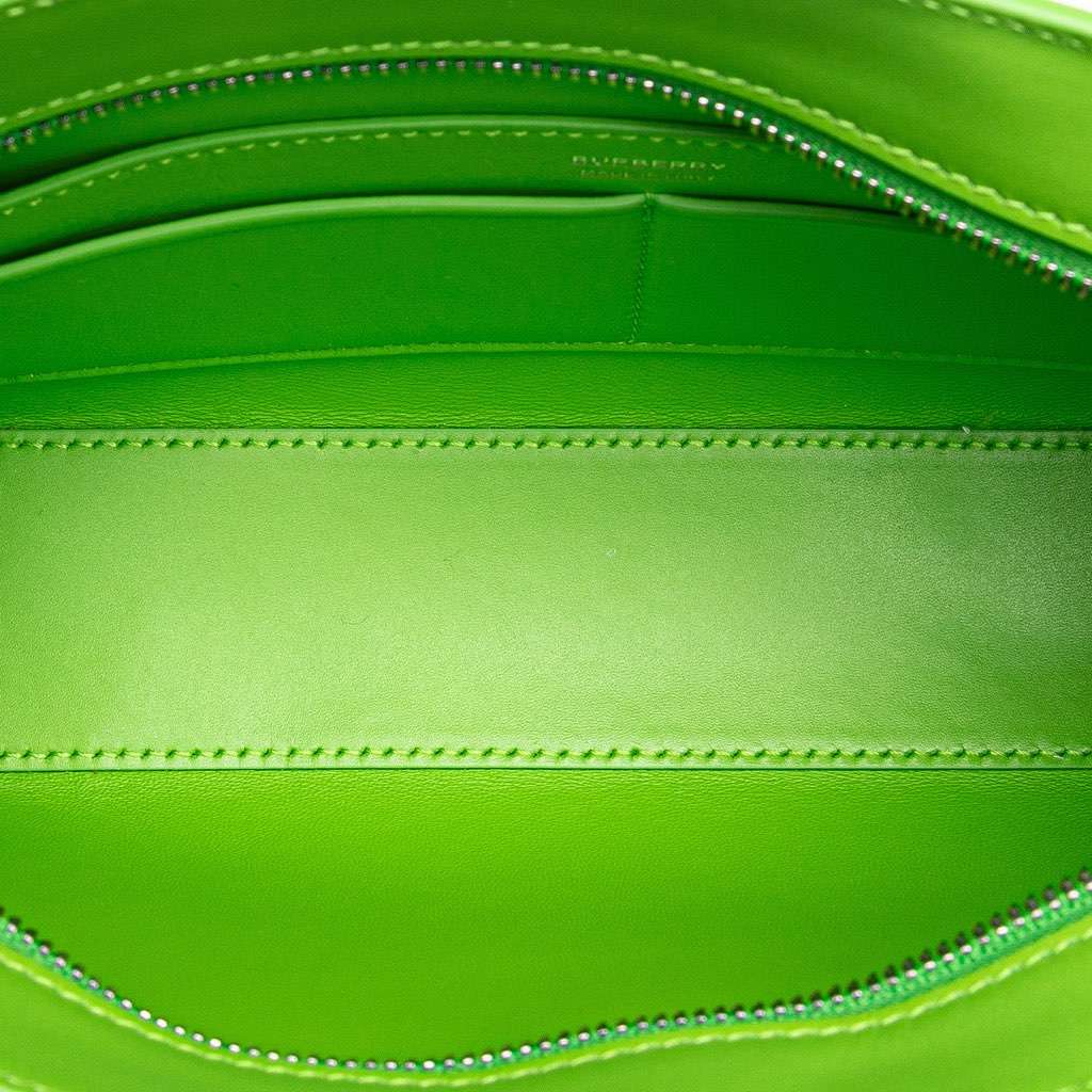 Burberry TB Leather Shoulder Bag Green Leather Good - Model View