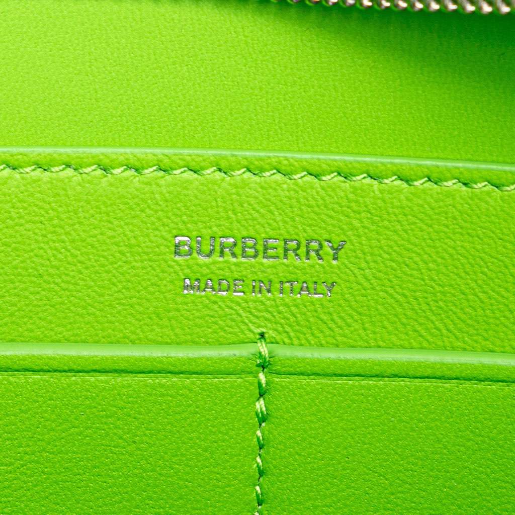 Burberry TB Leather Shoulder Bag Green Leather Good - Box View