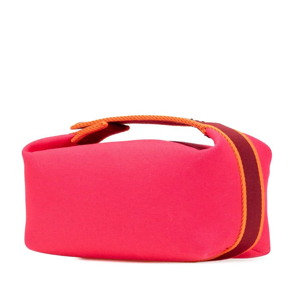 Hermès Small Canvas Bride A Brac Pink Canvas Good condition - Back View