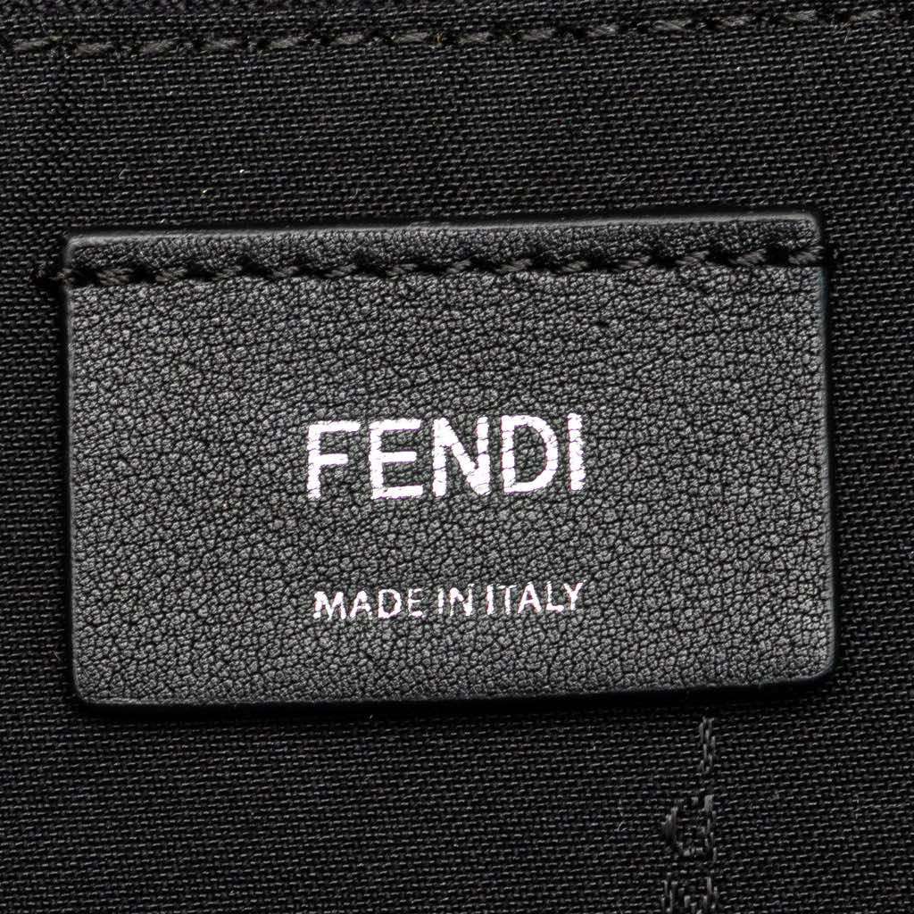 Fendi Mini By The Way Leather Ribbon Pearl Backpack Black Leather Very good - Box View