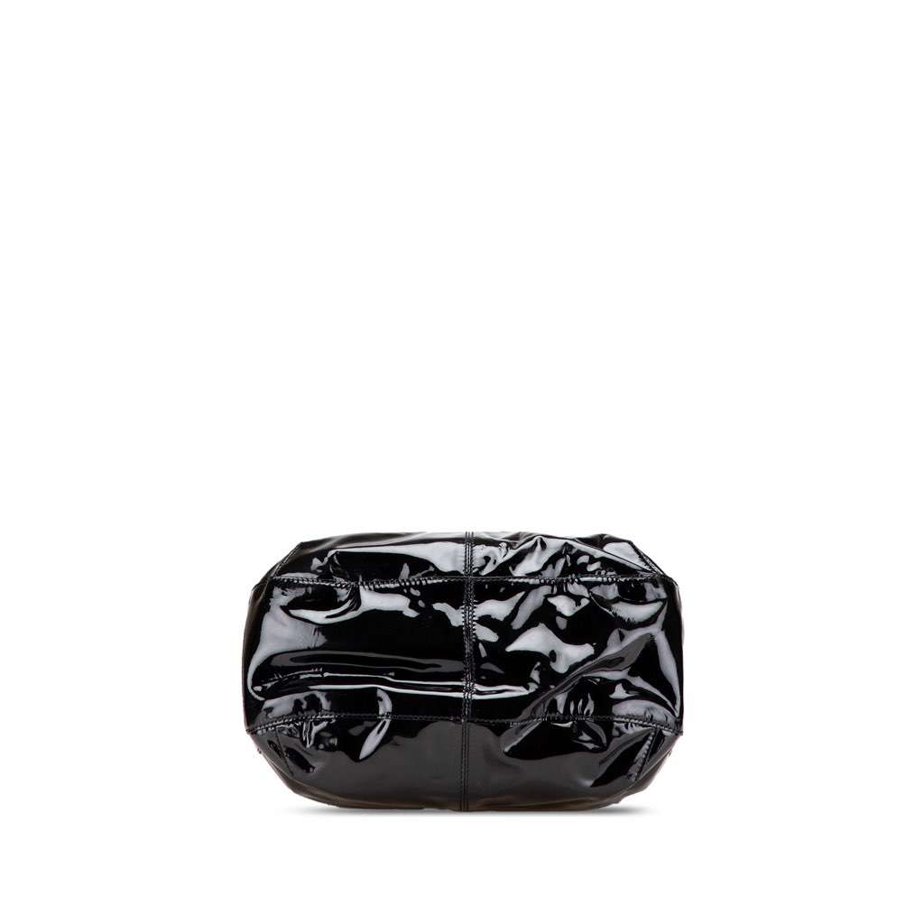 Cartier Patent Marcello De Cartier Shoulder Bag Black Leather Good - Inside View
