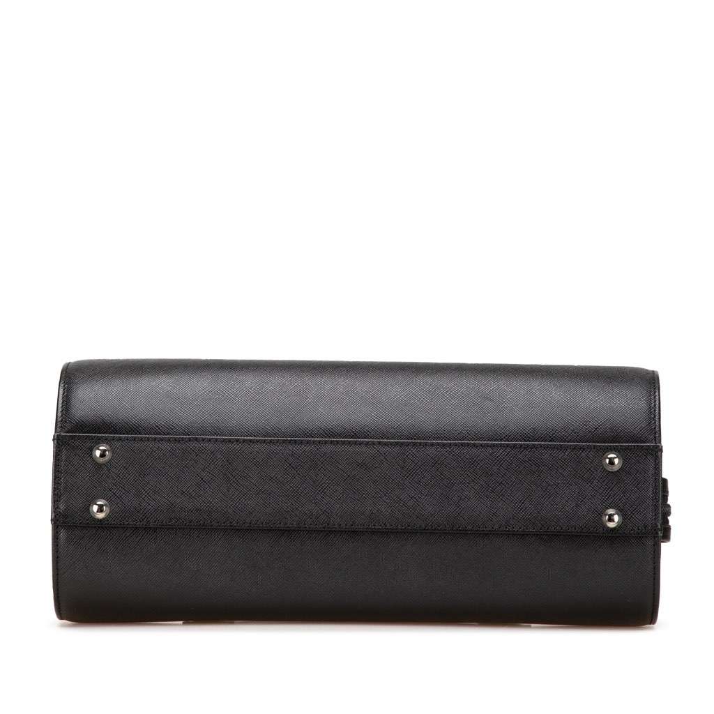 Burberry Leather Boston Bag Black Leather Good - Inside View