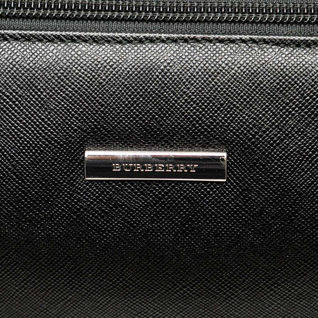 Burberry Leather Boston Bag Black Leather Good - Box View