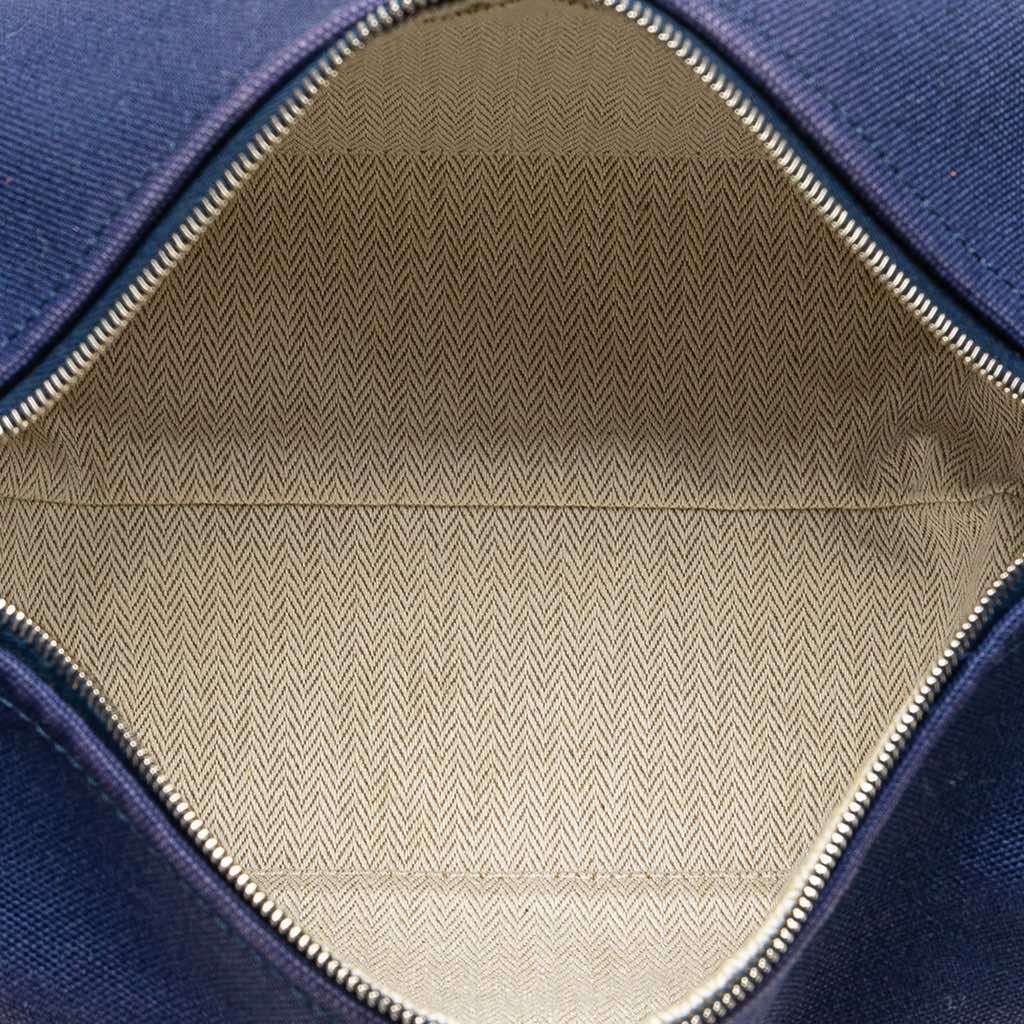 Hermès Small Canvas Bride A Brac Case Blue Canvas Good condition - Model View