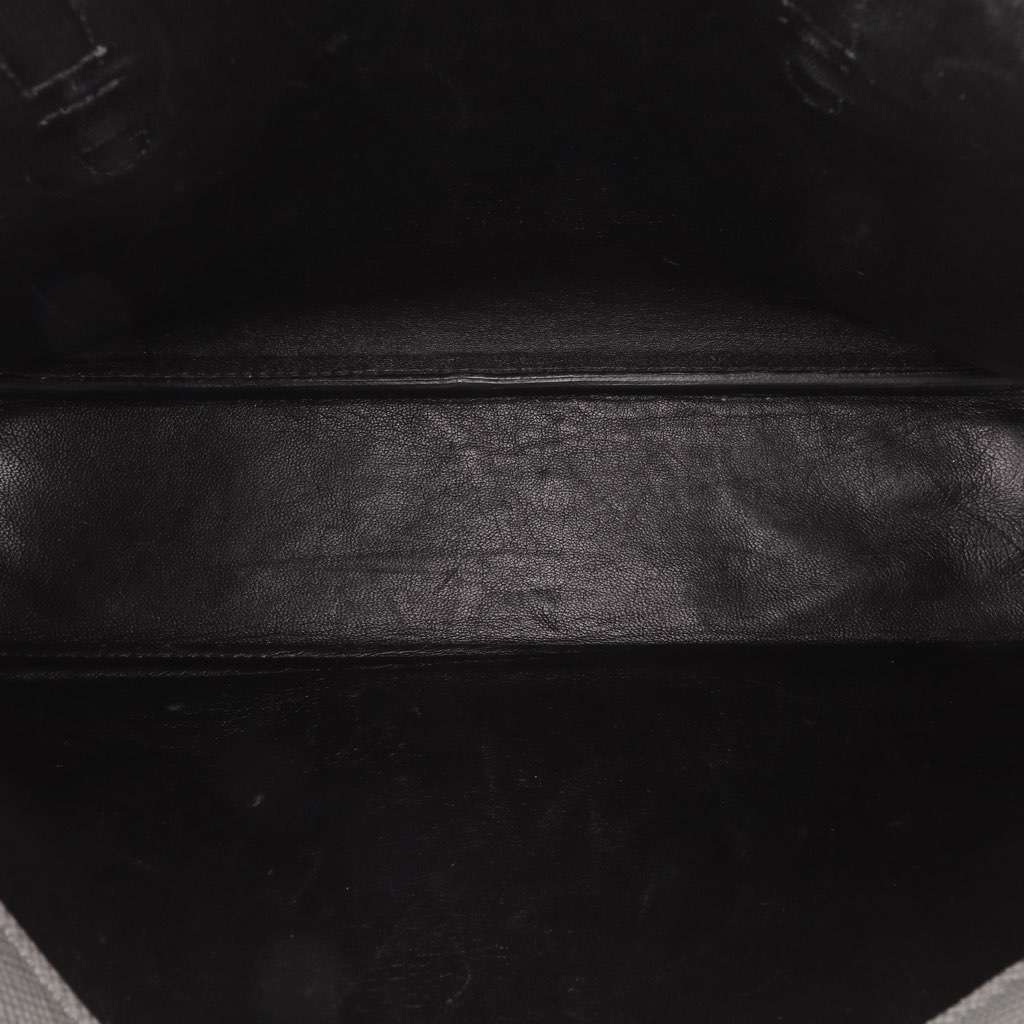Prada Medium Saffiano Cuir Double Satchel Grey Leather Good - Model View